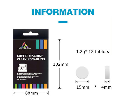 Remove Oils and Residues from Coffee Machine with Eco-Friendly Detergent Cleaning Tablet