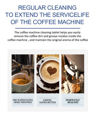 Certified and Effective Coffee Cleaning Tablet Removes Oil Stains from Coffee Machines