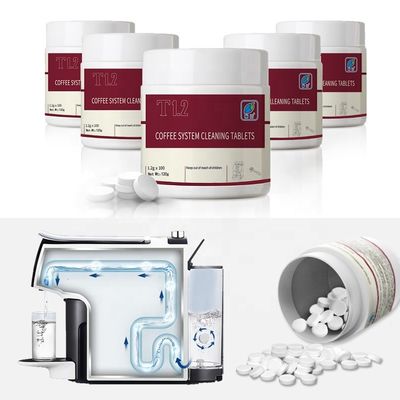 Custom Private Label Espresso Machine Cleaning Tablets for Quick Coffee Stain Removal