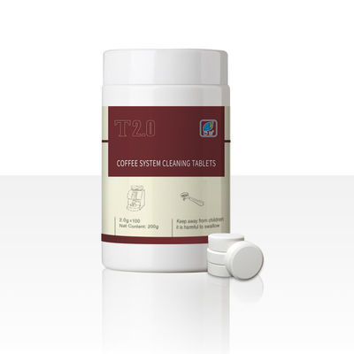 Solid Coffee Machine Cleaning Tablets 100 Tablets for ODM Automatic Cleaning Solution